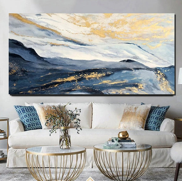Large Painting on Canvas, Living Room Wall Art Paintings, Acrylic Abstract Painting Behind Couch, Buy Paintings Online, Simple Acrylic Painting Ideas