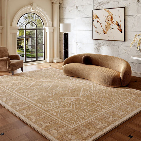 Large Modern Rugs under Dining Room Table, Contemporary Abstract Rugs Next to Bed, Geometric Modern Carpets for Office, Vintage Soft Turkish Rug for Living Room-ArtWorkCrafts.com