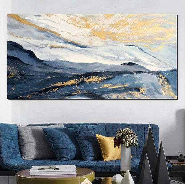 Large Painting on Canvas, Living Room Wall Art Paintings, Acrylic Abstract Painting Behind Couch, Buy Paintings Online, Simple Acrylic Painting Ideas