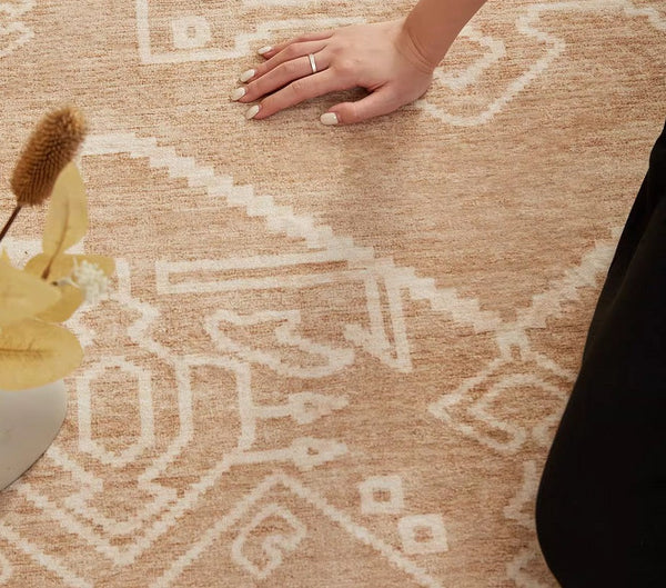 Large Modern Rugs under Dining Room Table, Contemporary Abstract Rugs Next to Bed, Geometric Modern Carpets for Office, Vintage Soft Turkish Rug for Living Room-ArtWorkCrafts.com