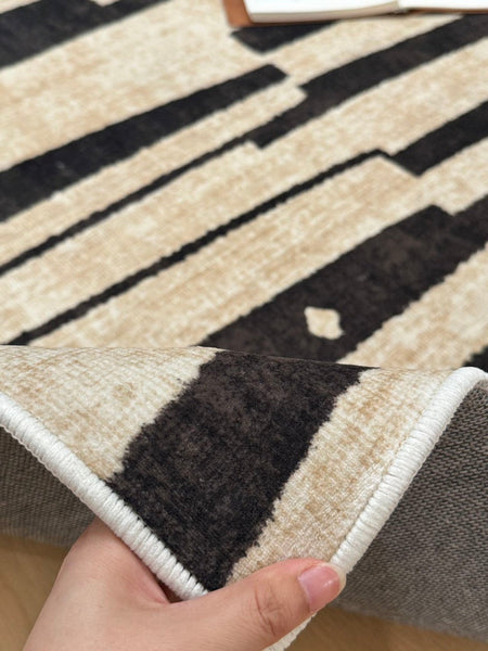 Contemporary Abstract Rugs Next to Bed, Modern Rugs under Dining Room Table, Geometric Modern Carpets for Office, Large Modern Rugs for Living Room-ArtWorkCrafts.com