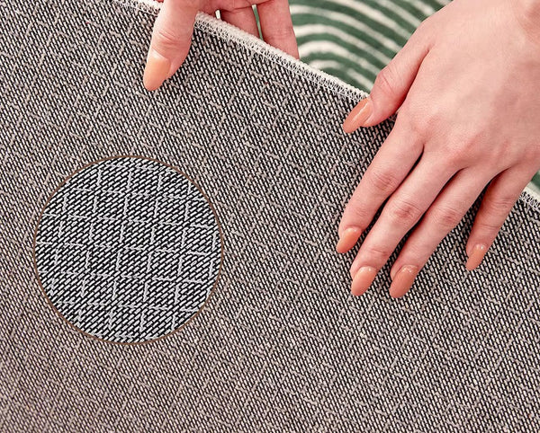 Bedroom Abstract Modern Area Rugs, Green Contemporary Modern Rugs, Geometric Round Rugs for Dining Room, Mid Century Round Modern Rugs under Chairs-ArtWorkCrafts.com