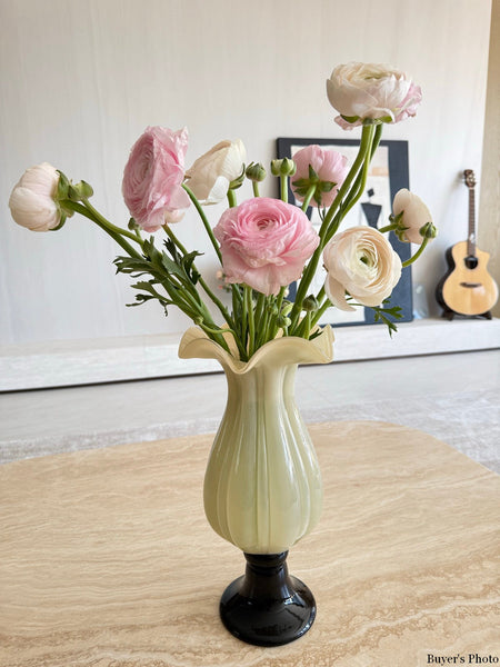 Unique Decorative Glass Vase, Centerpiece Contemporary Vases on Table, Mid Century Glass Vases, Handmade Modern Vases for Living Room, Modern Glass Vase for Flowers-ArtWorkCrafts.com