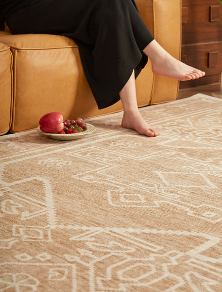 Large Modern Rugs under Dining Room Table, Contemporary Abstract Rugs Next to Bed, Geometric Modern Carpets for Office, Vintage Soft Turkish Rug for Living Room-ArtWorkCrafts.com