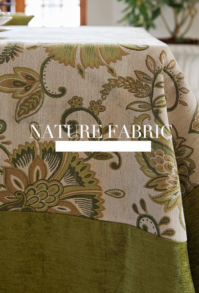 Modern Kitchen Table Cover, Table Cover for Dining Room Table, Flower Pattern Linen Tablecloth for Round Table, Simple Modern Rectangle Tablecloth Ideas for Oval Table-ArtWorkCrafts.com
