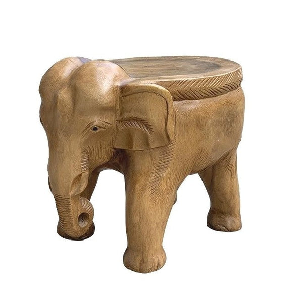 Elephant Sofa Stool, Dining Table Stool, Handmade Solid Wood low Stool, Elephant Wooden Stool, Creative Shoe-changing Stool-ArtWorkCrafts.com