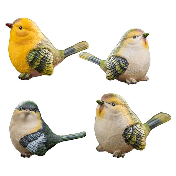Singing Birds in the Garden, Animal Resin Statue for Garden Ornament, Lovely Birds Statues, Outdoor Decoration Ideas, Garden Ideas-ArtWorkCrafts.com