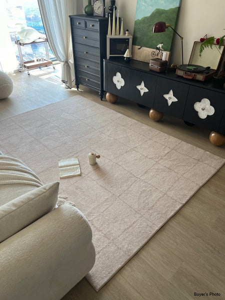 Geometric Contemporary Modern Rugs Next to Bed, Modern Rugs under Dining Room Table, Abstract Area Rugs for Living Room-ArtWorkCrafts.com