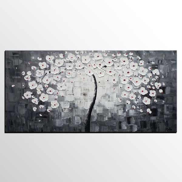 Custom Extra Large Painting, Flower Tree Painting, Abstract Art Paintings