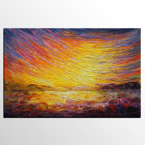 Abstract Landscape Painting, Custom Original Paintings, Modern Canvas Painting, Simple Modern Art