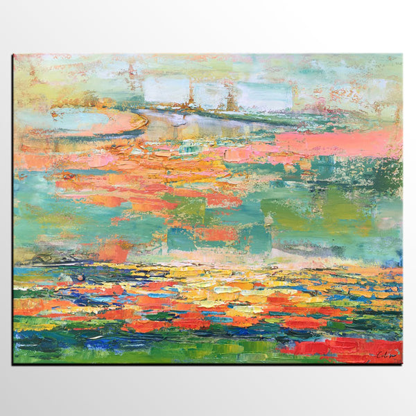 Acrylic Abstract Painting, Contemporary Wall Art Paintings, Heavy Texture Canvas Painting, Custom Abstract Painting for Living Room