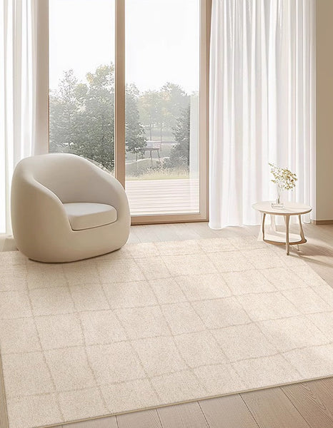 Geometric Contemporary Modern Rugs Next to Bed, Modern Rugs under Dining Room Table, Abstract Area Rugs for Living Room-ArtWorkCrafts.com