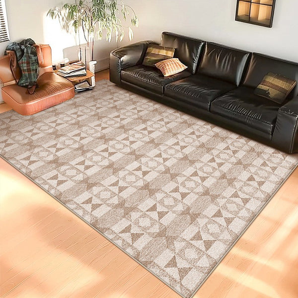Contemporary Abstract Rugs under Dining Room Table, Large Modern Rugs for Living Room, Mid Century Modern Rugs for Bedroom-ArtWorkCrafts.com