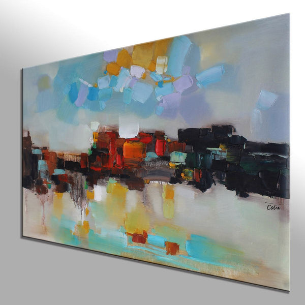 Abstract Oil Painting, Custom Abstract Artwork on Canvas, Abstract Painting for Living Room, Canvas Painting for Sale