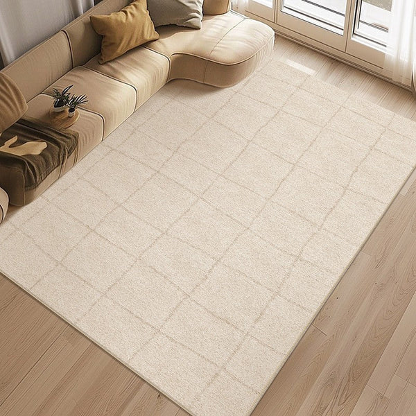 Geometric Contemporary Modern Rugs Next to Bed, Modern Rugs under Dining Room Table, Abstract Area Rugs for Living Room-ArtWorkCrafts.com
