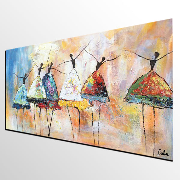 Acrylic Canvas Painting, Ballet Dancer Painting, Wall Art Paintings, Abstract Painting for Living Room, Custom Abstract Painting, Buy Art Online-ArtWorkCrafts.com