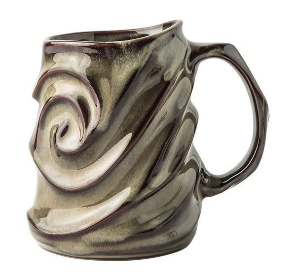 Stoneware Coffee Mugs, Black Ceramic Coffee Mug, Large Capacity Coffee Cups, Birthday Gifts, Handmade Pottery Coffee Mug-ArtWorkCrafts.com