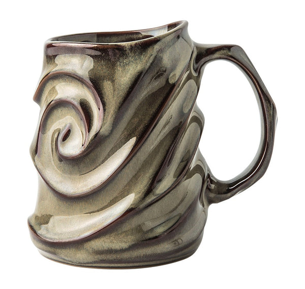 Brown Ceramic Coffee Mug, Stoneware Coffee Mugs, Large Capacity Coffee Cups, Large Handmade Pottery Coffee Mug-ArtWorkCrafts.com