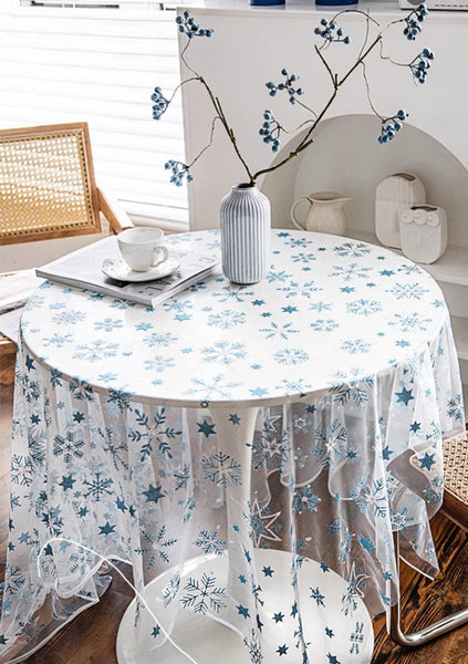 Extra Large Rectangular Tablecloth for Oval Table, Lace Embroidered Table Covers, Rectangular Table Covers for Coffee Table, Oversized Modern Lace Tablecloths-ArtWorkCrafts.com