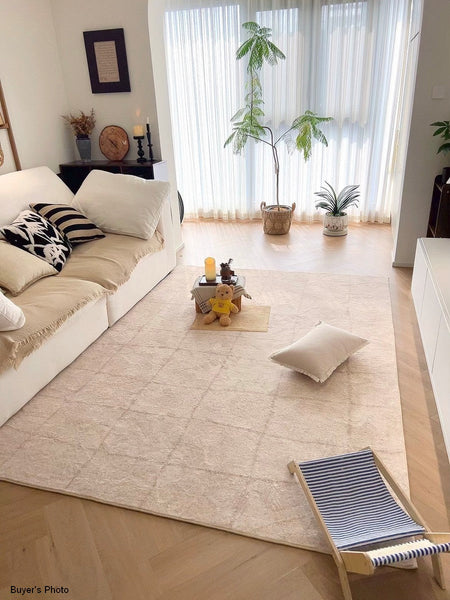 Geometric Contemporary Modern Rugs Next to Bed, Modern Rugs under Dining Room Table, Abstract Area Rugs for Living Room-ArtWorkCrafts.com