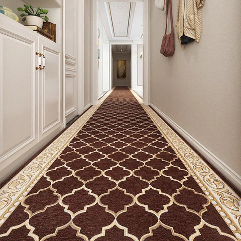 Modern Extra Long Hallway Runners, Stain-resistant Non Slip Kitchen Runner Rugs, Easy Care Entryway Brown Runner Rugs, Long Narrow Runner Rugs, Entrance Hallway Runners, Hallway Runners