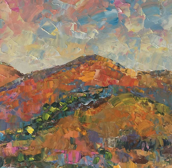 Custom Landscape Oil Painting, Original Artwork, Autumn Mountain Painting, Canvas Painting