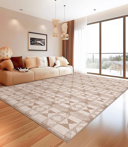 Large Modern Rugs for Living Room, Contemporary Abstract Rugs under Dining Room Table, Mid Century Modern Rugs for Bedroom-ArtWorkCrafts.com
