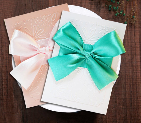 Unique Anniversary Greeting Card to Lovers, Beautiful Valentine's Day Greeting Card, Creative Birthday Greeting Card, Bowknot Greeting Cards, Original Handmade Wedding Greeting Card-ArtWorkCrafts.com