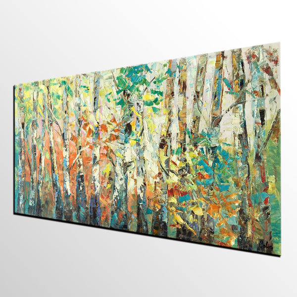 Autumn Tree Painting, Original Oil Paintings for Sale, Custom Landscape Painting on Canvas, Buy Paintings Online