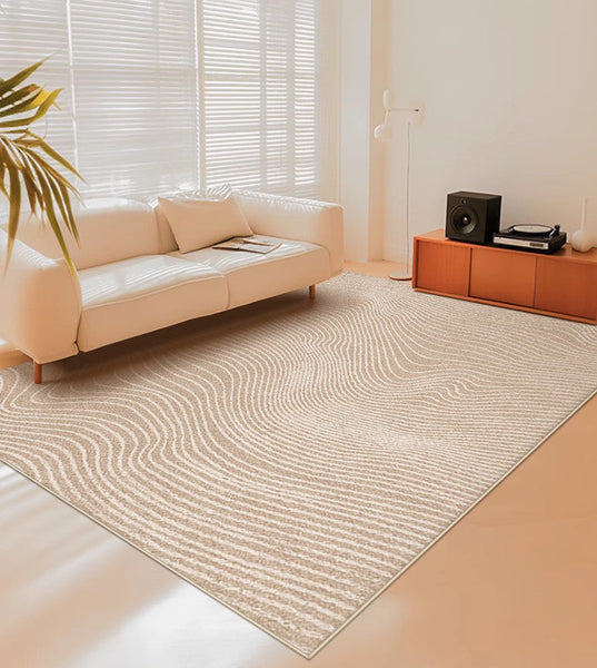 Oversized Modern Rug for Living Room, Geometric Contemporary Rugs for Dining Room, Bedroom Floor Rugs, Extra Large Modern Rugs for Living Room-ArtWorkCrafts.com