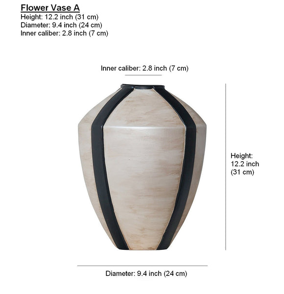 Centerpiece Ceramic Bouquet Vases, Porcelain Vases for Modern Home Decor, Large Contemporary Vases on Dining Table, Handmade Modern Flower Vase-ArtWorkCrafts.com