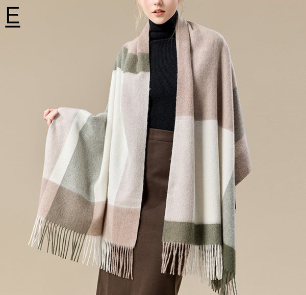 Large Wool Scarf, Winter Shawl, Christmas Holiday Gift, Evening Wrap, Winter Shawl, Elegant Shawl, Warm Cape, Cold Weather Scarf, Fashion Scarf, Oversized Scarf-ArtWorkCrafts.com