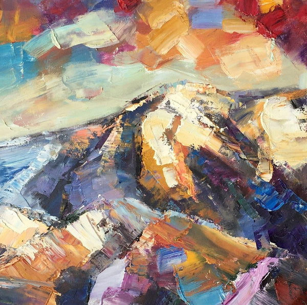 Mountain Landscape Painting, Custom Abstract Oil Paintings, Large Landscape Oil Painting, Large Painting for Sale