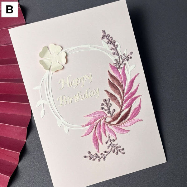Beautiful Greeting Cards to Friends, Embroidery Greeting Cards, Creative Birthday Greeting Card, Original Handmade Embroidery Greeting Cards-ArtWorkCrafts.com