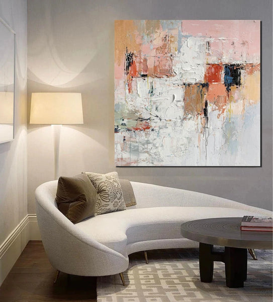 Extra Large Abstract Paintings on Canvas, Hand Painted Abstract Painting, Bedroom Wall Art Ideas, Simple Painting Ideas for Bedroom-ArtWorkCrafts.com