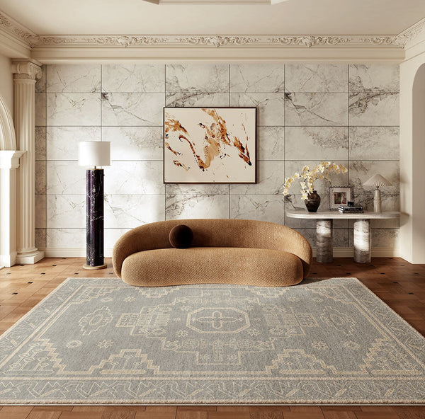 Contemporary Abstract Rugs Next to Bed, Geometric Modern Carpets for Office, Vintage Soft Turkish Rug for Living Room, Large Modern Rugs under Dining Room Table-ArtWorkCrafts.com