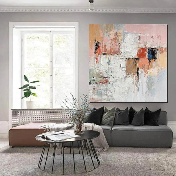 Extra Large Abstract Paintings on Canvas, Hand Painted Abstract Painting, Bedroom Wall Art Ideas, Simple Painting Ideas for Bedroom-ArtWorkCrafts.com