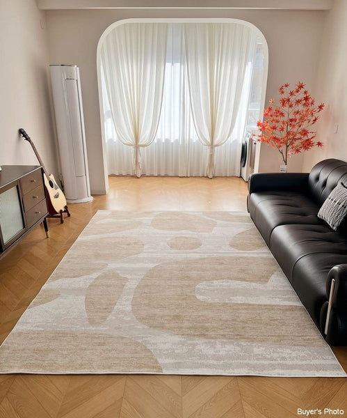 Modern Rugs under Sofa, Dining Room Floor Rugs, Abstract Contemporary Rugs for Bedroom, Modern Rug Ideas for Living Room-ArtWorkCrafts.com