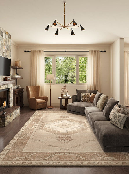 Geometric Modern Carpets for Office, Abstract Modern Rugs for Living Room, Contemporary Modern Rugs Next to Bed, Modern Rugs under Dining Room Table-ArtWorkCrafts.com