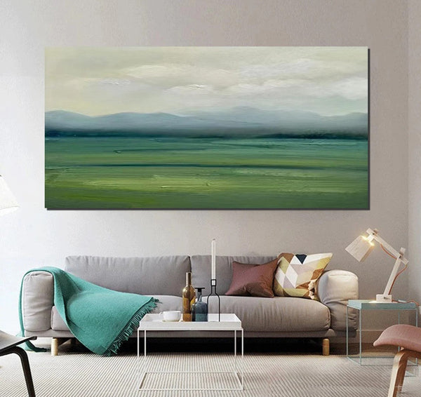 Hand Painted Wall Art Paintings, Contemporary Canvas Artwork, Abstract Landscape Acrylic Paintings, Abstract Wall Art Paintings, Modern Art for Dining Room-ArtWorkCrafts.com