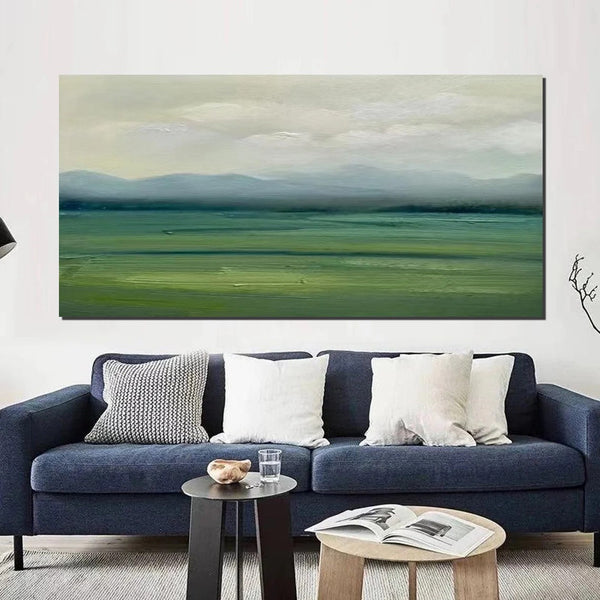 Hand Painted Wall Art Paintings, Contemporary Canvas Artwork, Abstract Landscape Acrylic Paintings, Abstract Wall Art Paintings, Modern Art for Dining Room-ArtWorkCrafts.com