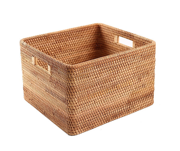 Extra Large Woven Baskets for Living Room, Storage Baskets for Clothes, Storage Baskets for Kitchen, Rectangular Storage Basket for Bedroom, Storage Baskets for Shelves-ArtWorkCrafts.com