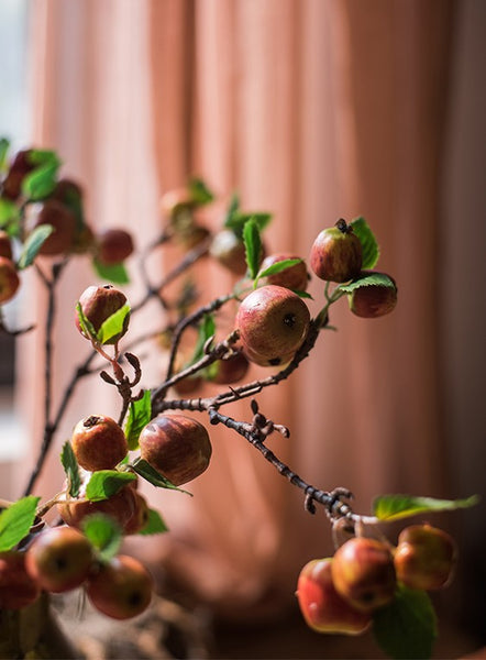 Beautiful Modern Flower Arrangement Ideas for Home Decoration, Apple Branch, Fruit Branch, Table Centerpiece, Simple Artificial Floral for Dining Room-ArtWorkCrafts.com