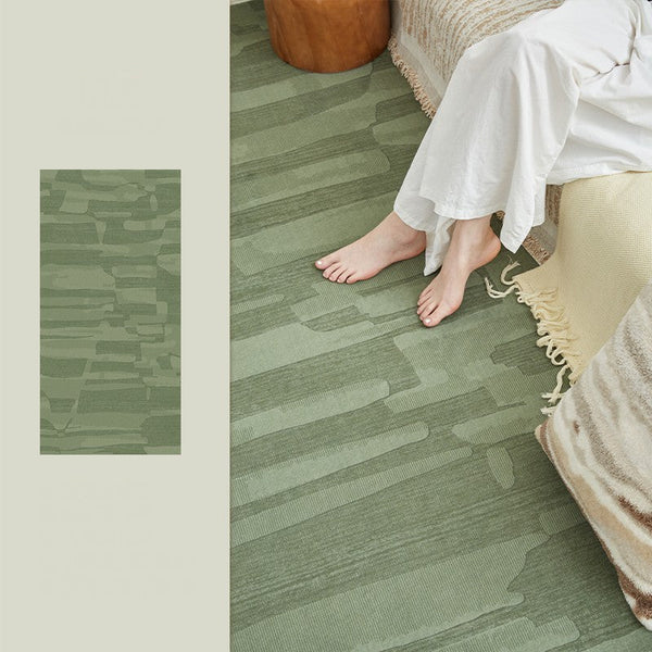 Modern Rug Ideas for Living Room, Green Modern Rugs under Sofa, Abstract Contemporary Rugs for Bedroom, Dining Room Floor Rugs-ArtWorkCrafts.com