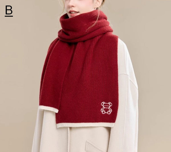 Warm Winter Scarf, Cold Weather Scarf, Fashion Scarf, Christmas Gifts for Her, Holiday Scarf, Winter Wool Scarf, Soft Cashmere Scarf for Women, Elegant Wool Scarves-ArtWorkCrafts.com