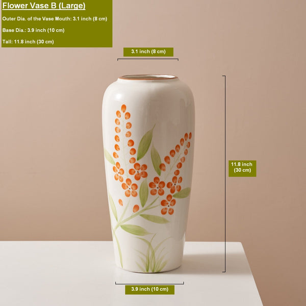 Dining Table Centerpiece, Ceramic Bouquet Vases, Porcelain Flower Vases, Large Flower Vases on Table, Handmade Water Holding Flower Vase-ArtWorkCrafts.com