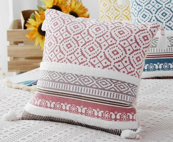 Contemporary Decorative Pillow Covers, Modern Decorative Pillow for Interior Design, Geometric Modern Sofa Pillows for Bedroom, Modern Square Pillows for Couch-ArtWorkCrafts.com