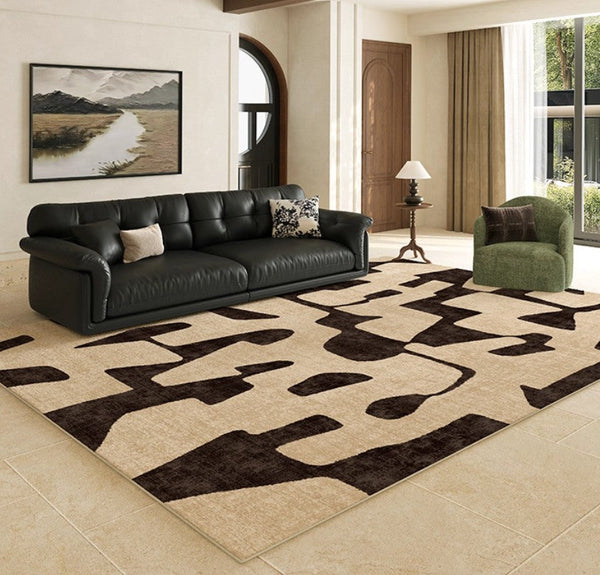 Large Modern Rugs for Living Room, Modern Rugs under Dining Room Table, Contemporary Abstract Rugs Next to Bed, Geometric Modern Carpets for Office-ArtWorkCrafts.com