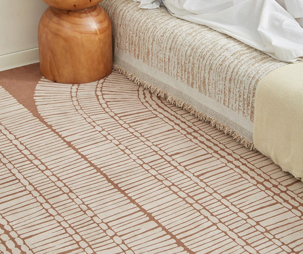 Modern Rugs under Dining Room Table, Mid Century Geometric Carpets, Contemporary Modern Rugs Next to Bed, Abstract Modern Rugs for Living Room-ArtWorkCrafts.com