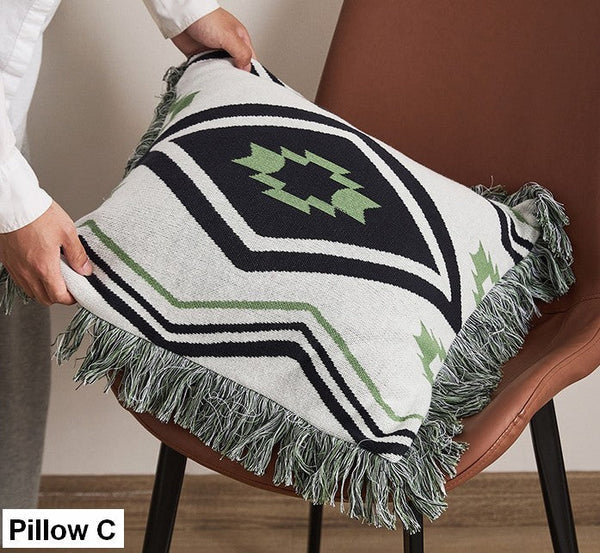 Simple Decorative Pillow Covers, Modern Decorative Pillow for Interior Design, Contemporary Modern Sofa Pillows for Bedroom, Square Modern Pillows for Couch-ArtWorkCrafts.com